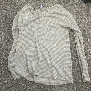 Buckle Lightweight Striped Top